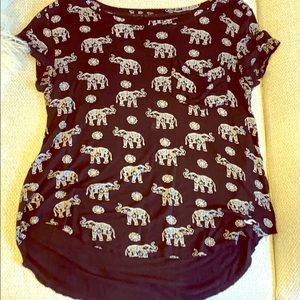 Hollister patterned elephants shirt